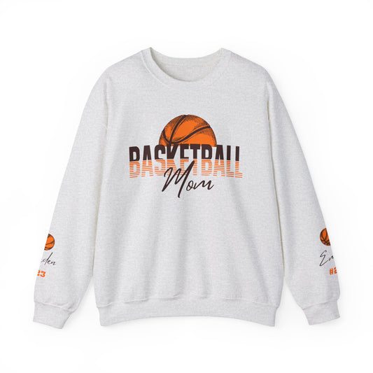 Basketball Mom Sweatshirt with Personalized Sleeves