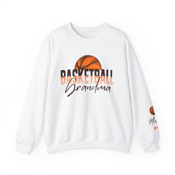 Basketball Grandma Sweatshirt with Personalized Sleeves