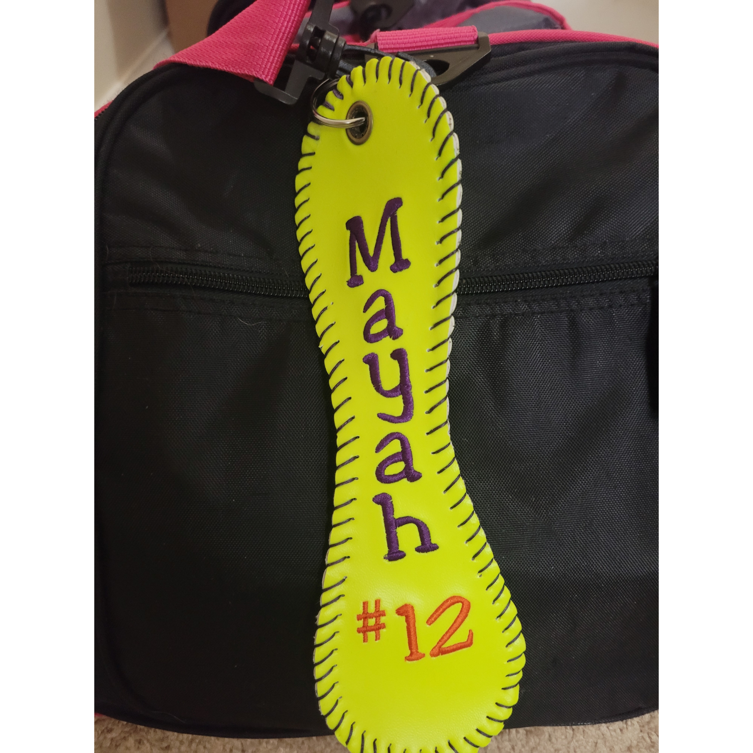Personalized Softball Bag Tag