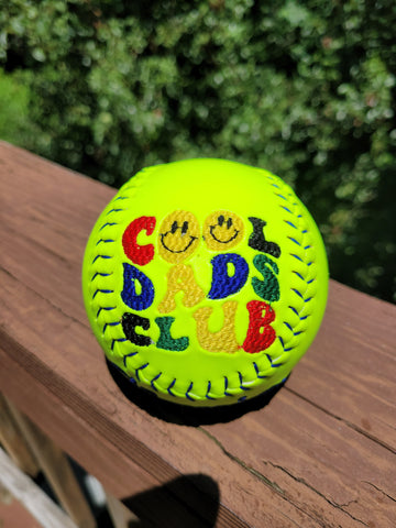 Cool Dad's Club Personalized Embroidered Softball