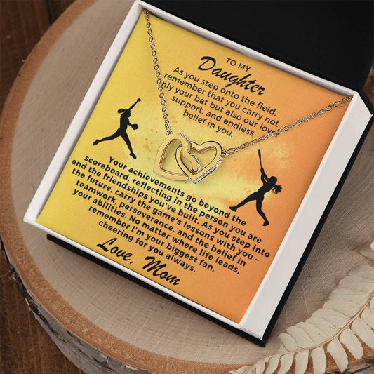 To My Daughter Interlocking Hearts Necklace: A Touch of Love and Support for Your MVP